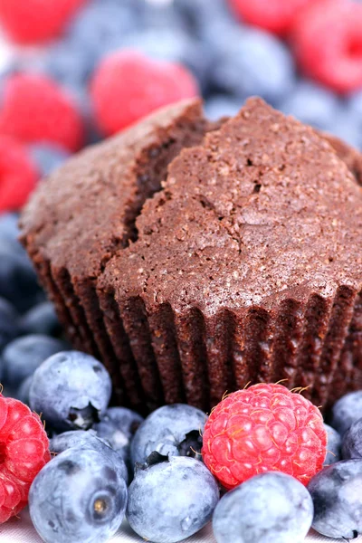 Muffin op wit — Stockfoto