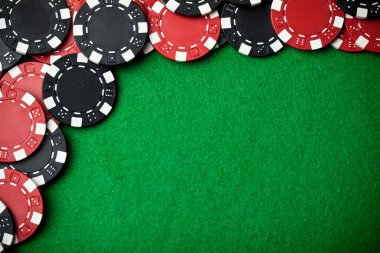 Red and black gambling chips clipart