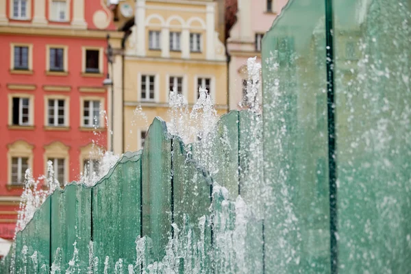 Fountain in the Square in Wroclaw, Poland — Stock Photo, Image