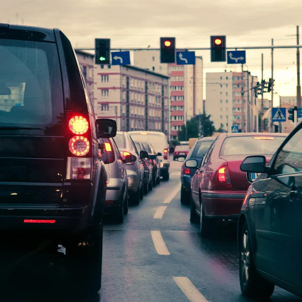 Traffic jams in the city — Stock Photo, Image