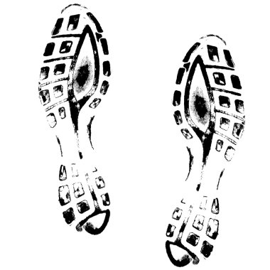 Sport footmarks clipart