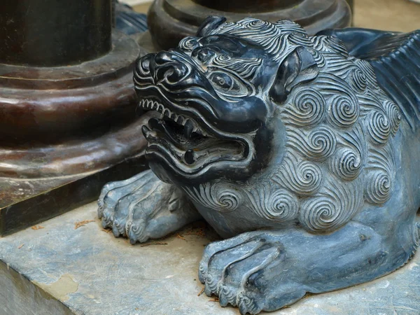 Кам'яного лева, різьблення скульптура — стокове фото