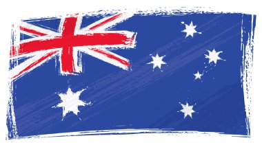 Grunge Australia flag clipart