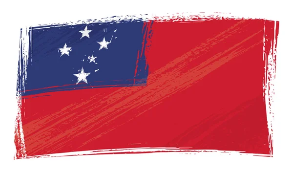 Grunge Samoas flagga — Stock vektor