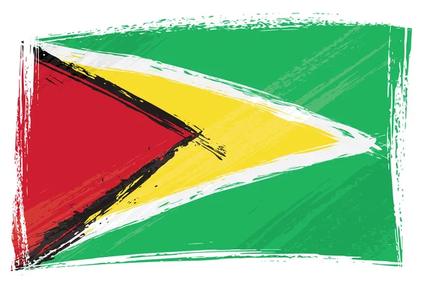 グランジ ガイアナの国旗 — ストックベクタ