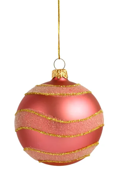 Różowa bombka świąteczna — Zdjęcie stockowe