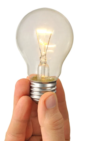 Hand with Light Bulb — Stock Photo, Image