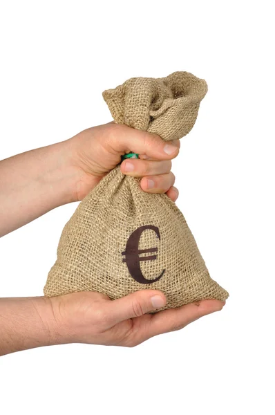Руки з євро сумка — стокове фото