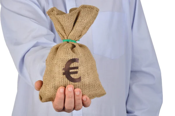 Saco de euro — Fotografia de Stock