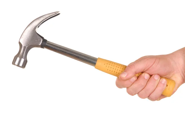 Mão com martelo — Fotografia de Stock