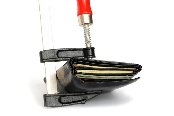 Wallet and Clamp — Stock Photo, Image