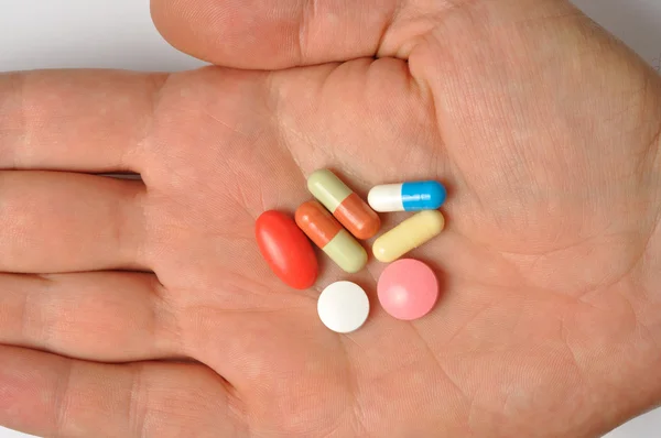 Hand with Pills — Stock Photo, Image