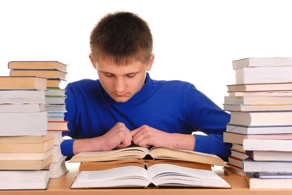 Підліток читання книг — стокове фото