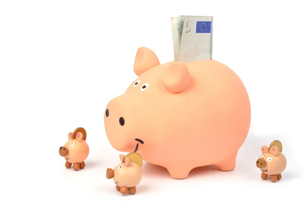 Family of Piggy Banks — Stock Photo, Image