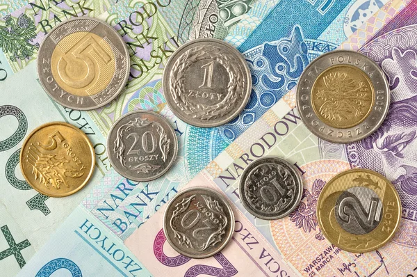 Polský peníze — Stock fotografie