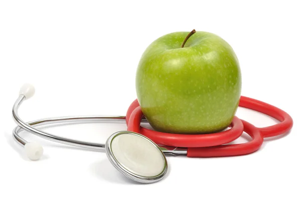 stock image Apple and Stethoscope