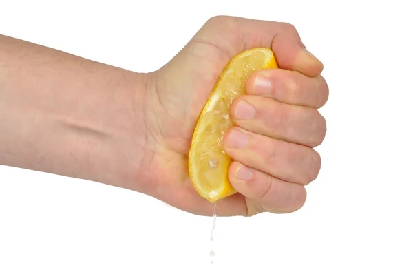 Рука з лимоном — стокове фото