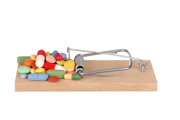 Mousetrap and Pills — Stock Photo, Image