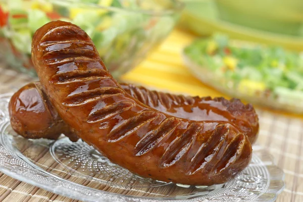 Salsicha frita — Fotografia de Stock