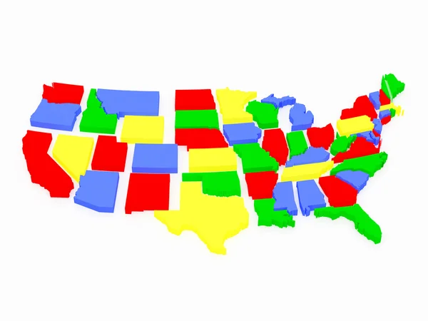 Kaart van Verenigde Staten — Stockfoto