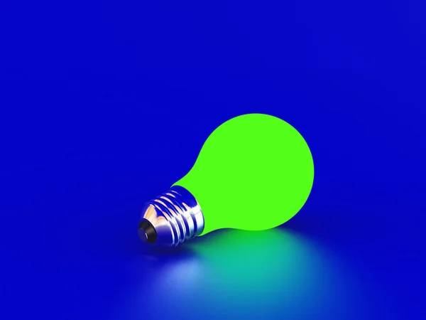 Зелена лампа — стокове фото