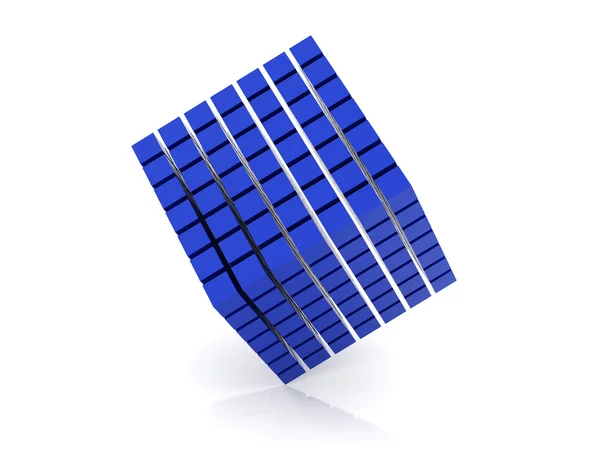 Diventato cubo blu scuro — Foto Stock