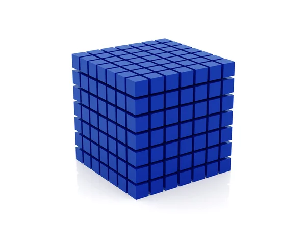 Kubus van donker blauwe kleur een set twee — Stockfoto