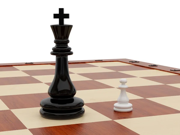 Een schaakbord — Stockfoto