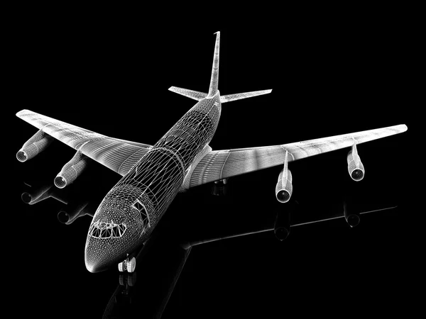 Vliegtuig instellen een — Stockfoto