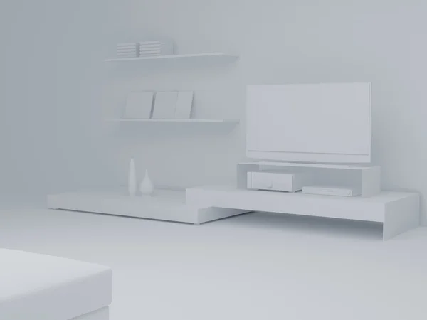 Белая спальня — стоковое фото
