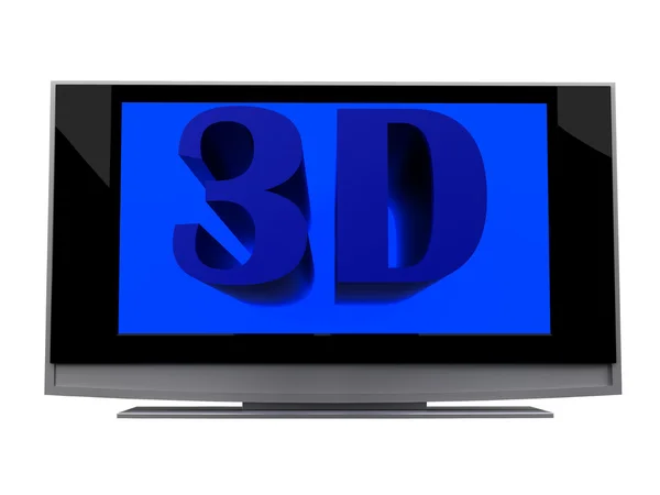 3D плазменный lcd tv — стоковое фото