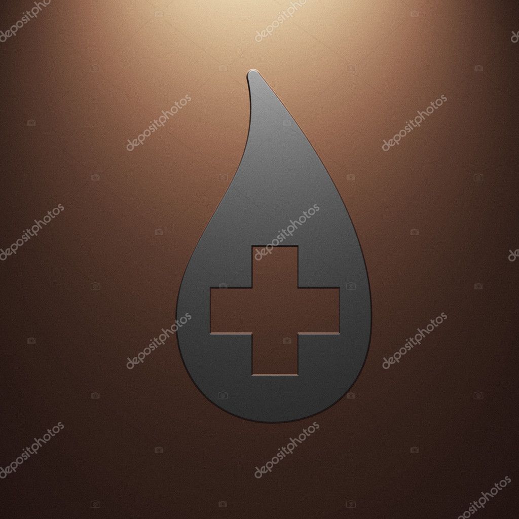 High resolution image symbol on a metal background. 3d illustration.
