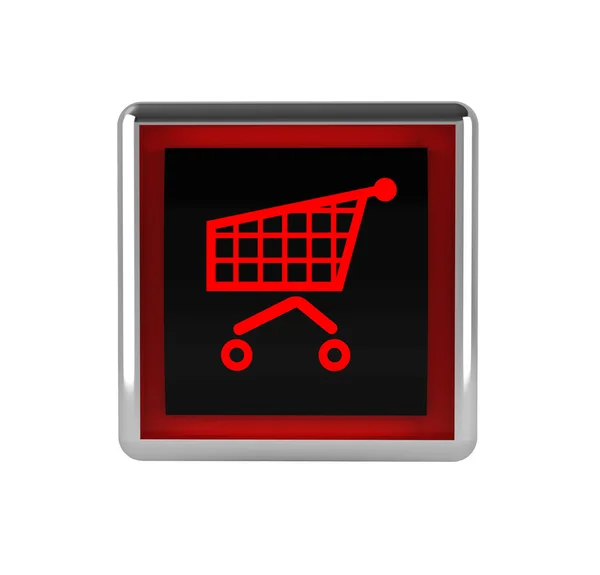 Botão carrinho de compras — Fotografia de Stock