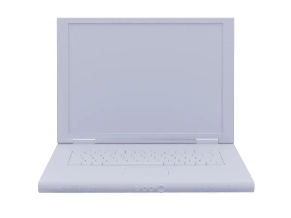 Witte laptop — Stockfoto