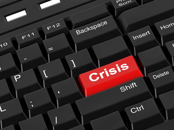Keyboard - with a big Crisis — Stock Photo, Image