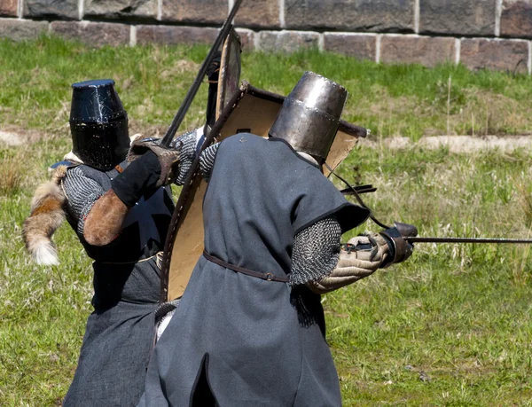 Reconstrucția luptei cavalerești — Fotografie, imagine de stoc