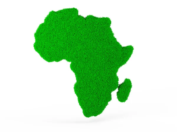 Gräs karta över Afrika — Stockfoto