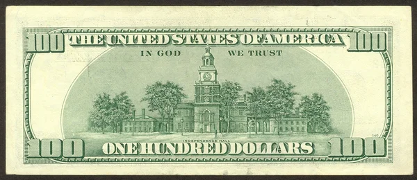 stock image Hundred dollars the back side