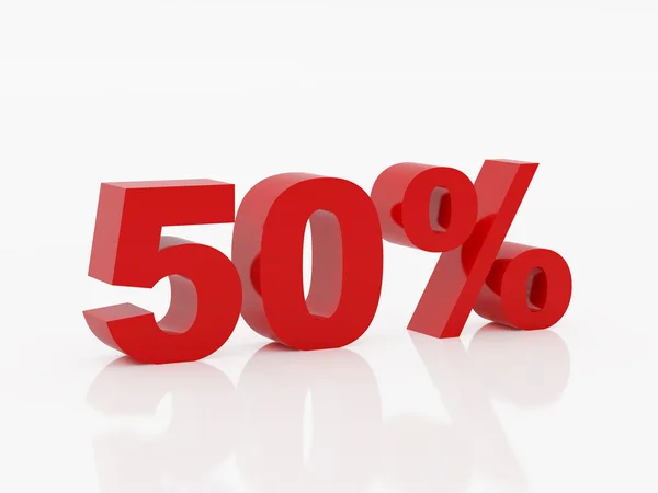 Fifty percent of red color — Stock Photo, Image