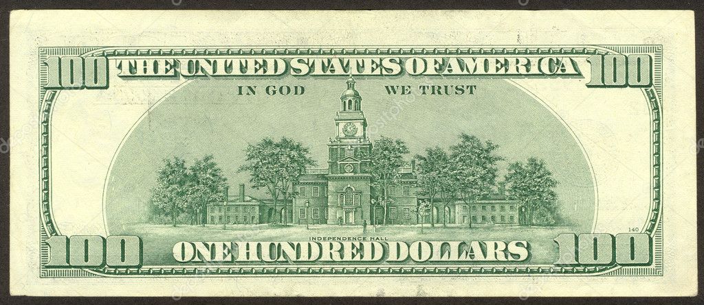 100 Dollar Bill Back Side