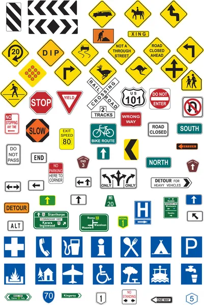 Дорожные знаки — стоковый вектор