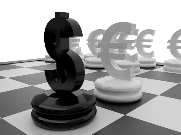 Euro a dolar — Stock fotografie