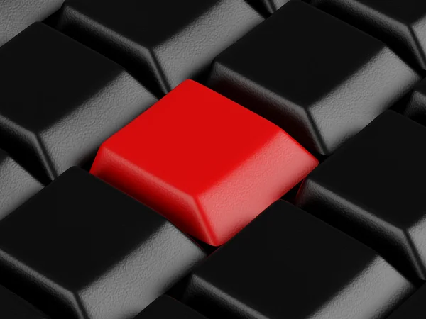 Botão vermelho — Fotografia de Stock