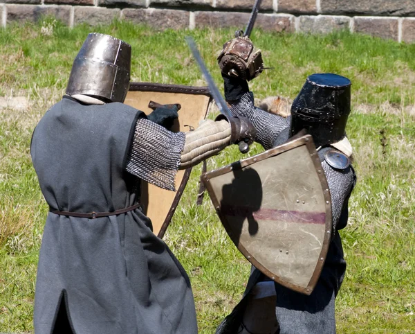 Reconstrucția luptei cavalerești — Fotografie, imagine de stoc