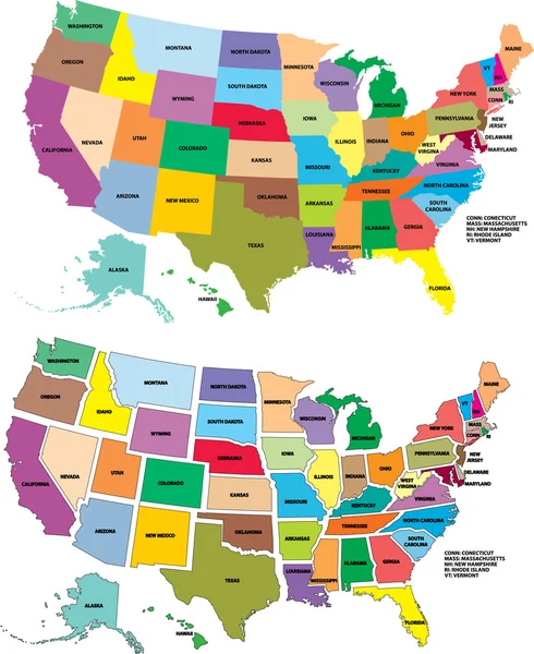 ABD harita vektör — Stok Vektör