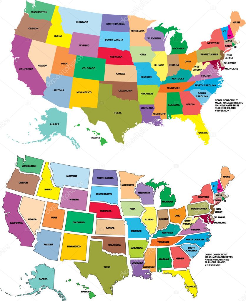 Vector USA map