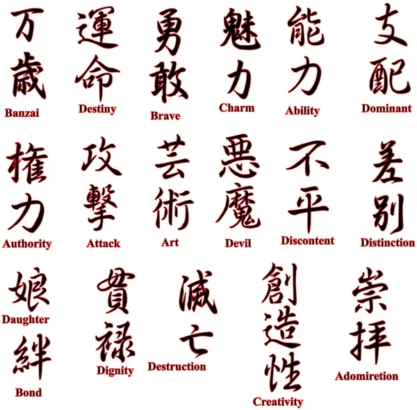 日本語の象形文字 — ストックベクタ