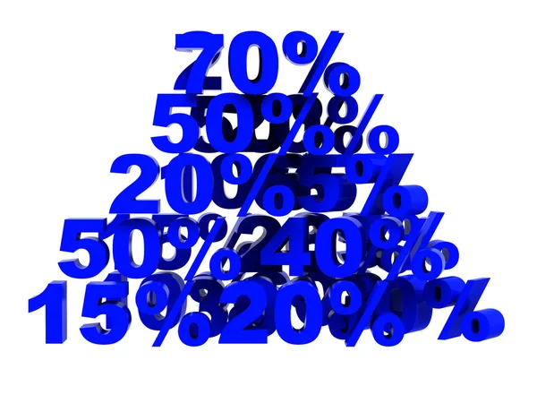 Blauwe procent — Stockfoto