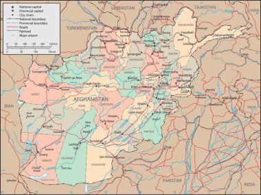 Afghanistan map clipart