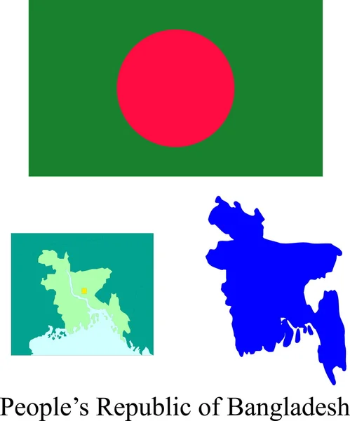 Flagge der Volksrepublik Bangladesch — Stockvektor